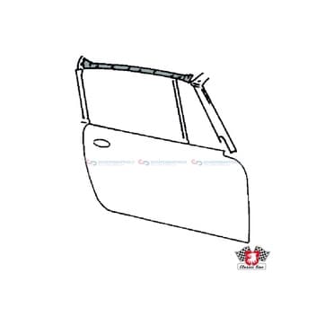 Tätning, folding roof, Höger upptill från Autofrance