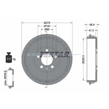 Bromstrumma 47 Ø-278mm från Autofrance