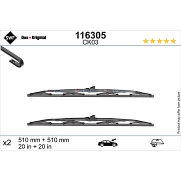 Torkarblad, Fram 510 510mm från Autofrance