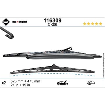 Torkarblad, Fram 525 475mm från Autofrance