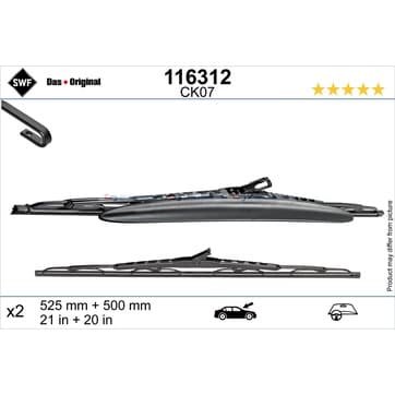 Torkarblad, Fram 525 500mm från Autofrance