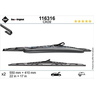 Torkarblad, Fram 550 410mm från Autofrance