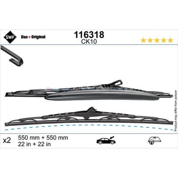 Torkarblad, Fram 550 550mm från Autofrance