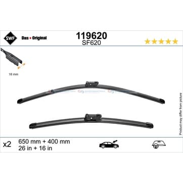 Torkarblad, Fram 650 400mm från Autofrance