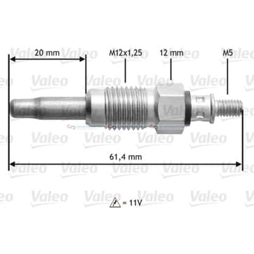 Glödstift M12x1.25 från Autofrance
