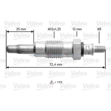 Glödstift M12x1.25 från Autofrance