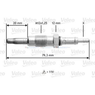 Glödstift M12x1.25 från Autofrance