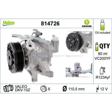 Kompressor, AC Ø-111mm från Autofrance