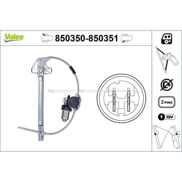 Fönsterhiss, Vänster bak — vänster bak från Autofrance