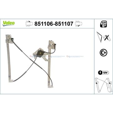 Fönsterhiss, Vänster fram — vänster fram från Autofrance