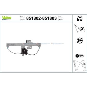 Fönsterhiss, Vänster bak — vänster bak från Autofrance