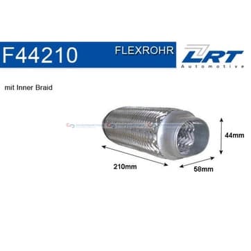 Flexrör, avgassystem 210mm Oval / innerväv från Autofrance