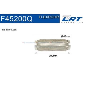 Flexrör, avgassystem 200mm Inter Lock från Autofrance