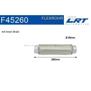 Flexrör, avgassystem 262mm innerväv från Autofrance