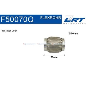 Flexrör, avgassystem 70mm Inter Lock från Autofrance
