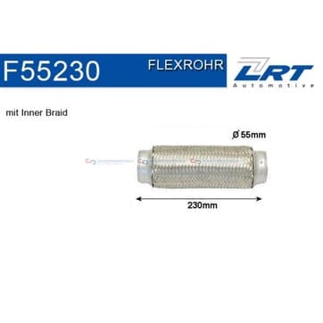 Flexrör, avgassystem Ø-54,5 230mm innerväv från Autofrance
