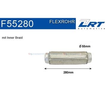 Flexrör, avgassystem 280mm innerväv från Autofrance