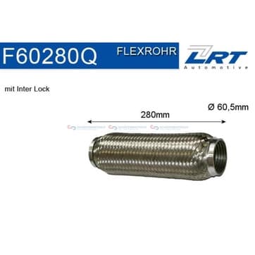 Flexrör, avgassystem 280,0mm Inter lock från Autofrance