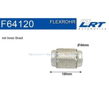 Flexrör, avgassystem 120mm innerväv från Autofrance