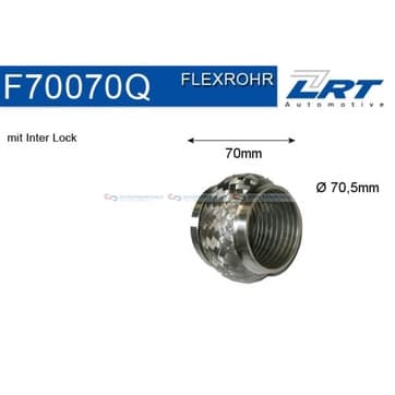 Flexrör, avgassystem 70,0mm Inter Lock från Autofrance