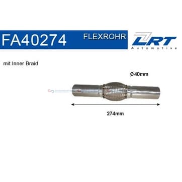 Flexrör, avgassystem Ø-40,5 94,0mm innerväv från Autofrance