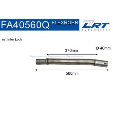 Flexrör, avgassystem 370,0mm Inter Lock från Autofrance