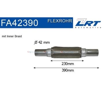 Flexrör, avgassystem 230mm innerväv från Autofrance