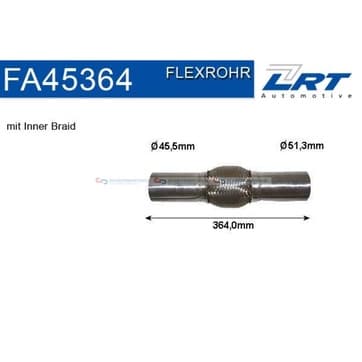 Flexrör, avgassystem 150mm innerväv från Autofrance
