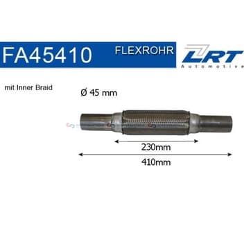 Flexrör, avgassystem 230mm innerväv från Autofrance