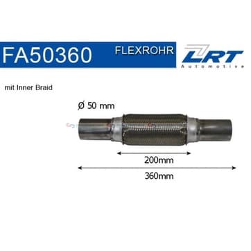 Flexrör, avgassystem 200mm innerväv från Autofrance