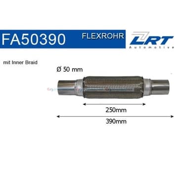Flexrör, avgassystem 250mm innerväv från Autofrance