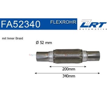 Flexrör, avgassystem 200mm innerväv från Autofrance