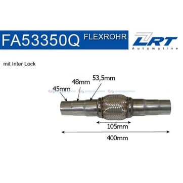 Flexrör, avgassystem 105mm Inter Lock från Autofrance
