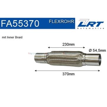 Flexrör, avgassystem 230,0mm innerväv från Autofrance