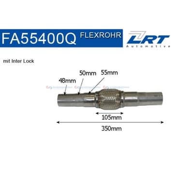 Flexrör, avgassystem Ø-55 105mm Inter Lock från Autofrance