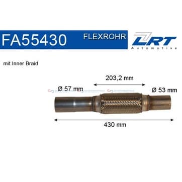 Flexrör, avgassystem 203,2mm från Autofrance