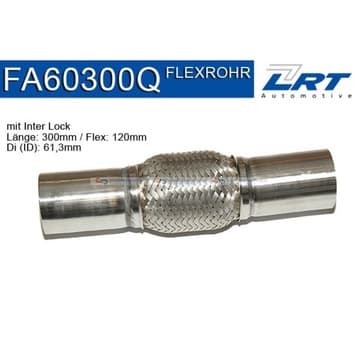 Flexrör, avgassystem 120,0mm Inter Lock från Autofrance