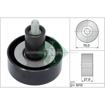Styrrulle, flerspårsrem Ø-70x 27mm från Autofrance