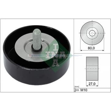 Styrrulle, flerspårsrem Ø-80x 27mm från Autofrance