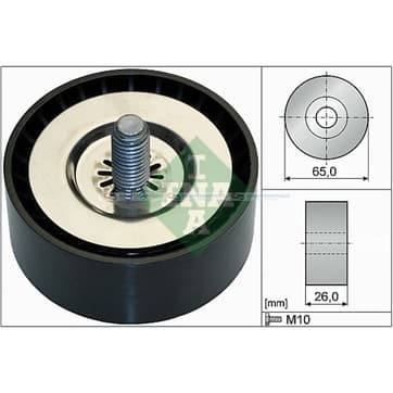 Styrrulle, flerspårsrem Ø-65x 26mm från Autofrance