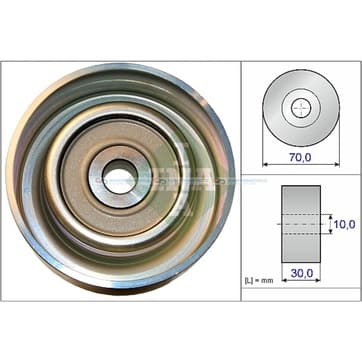 Styrrulle, flerspårsrem Ø-70x 30mm från Autofrance
