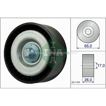 Styrrulle, flerspårsrem Ø-65x 26mm från Autofrance