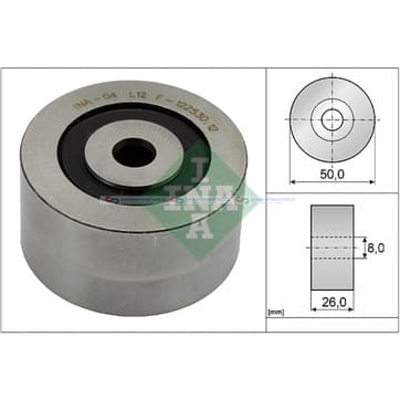 Styrrulle, flerspårsrem Ø-50x 26mm från Autofrance