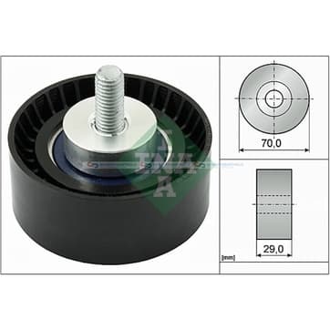 Styrrulle, flerspårsrem Ø-70x 29mm från Autofrance