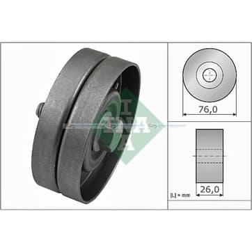 Styrrulle, flerspårsrem Ø-76x 26mm från Autofrance