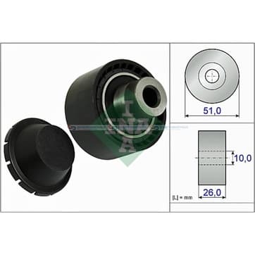 Styrrulle, flerspårsrem Ø-51x 26mm från Autofrance