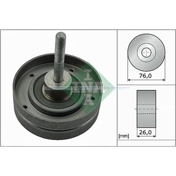 Styrrulle, flerspårsrem Ø-76x 26mm från Autofrance