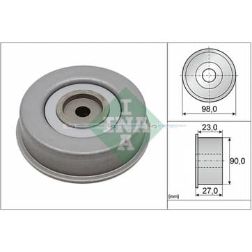 Styrrulle, flerspårsrem Ø-90x 27mm från Autofrance