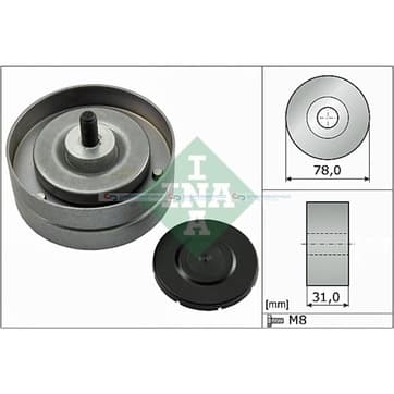 Styrrulle, flerspårsrem Ø-78x 31mm från Autofrance
