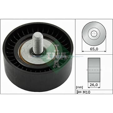 Styrrulle, flerspårsrem Ø-65x 26mm från Autofrance